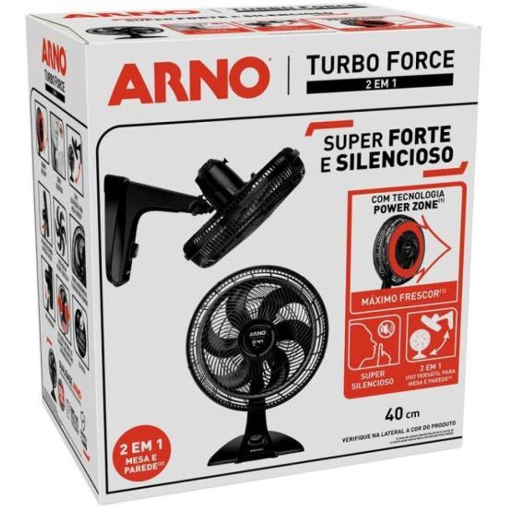 Ventilador Arno Turbo Force 2 Em 1 Preto 220V - 8