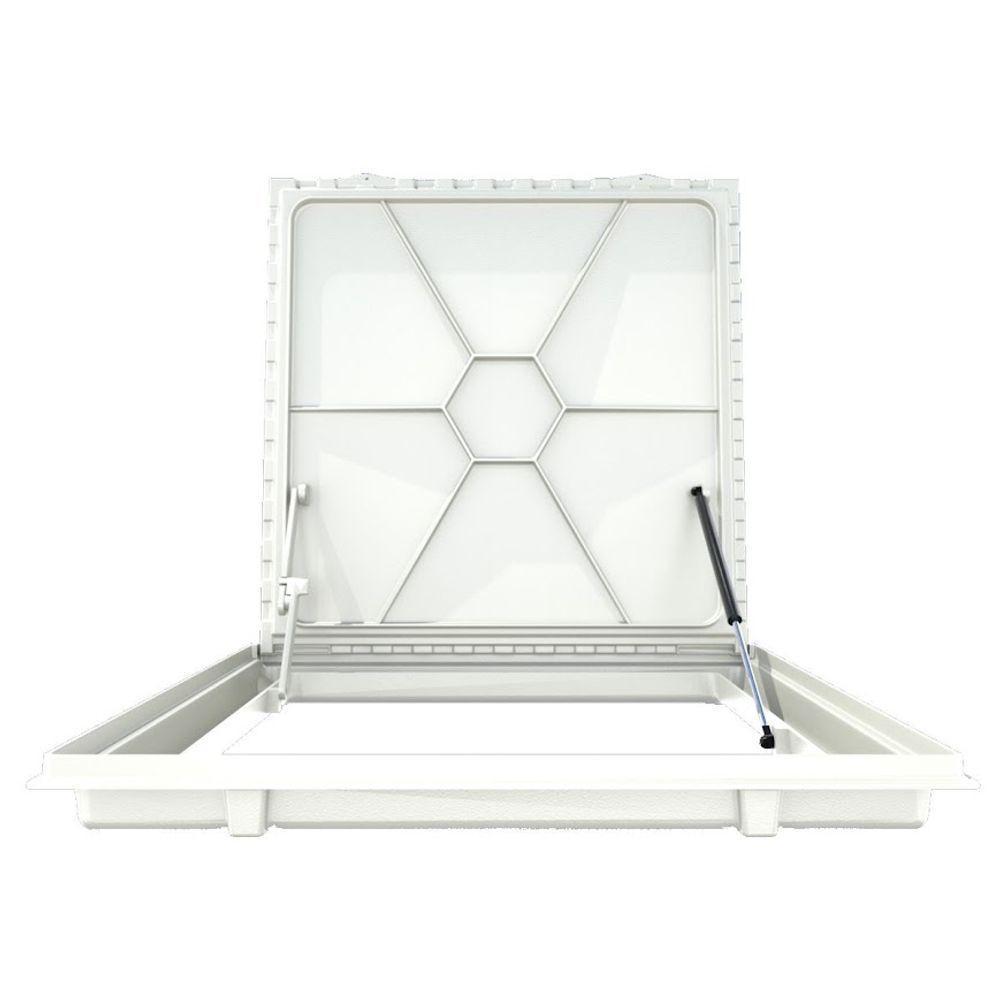 Tampa Piscina Casa Máquina 70x70 Articulada Rebaixada Branca - 9