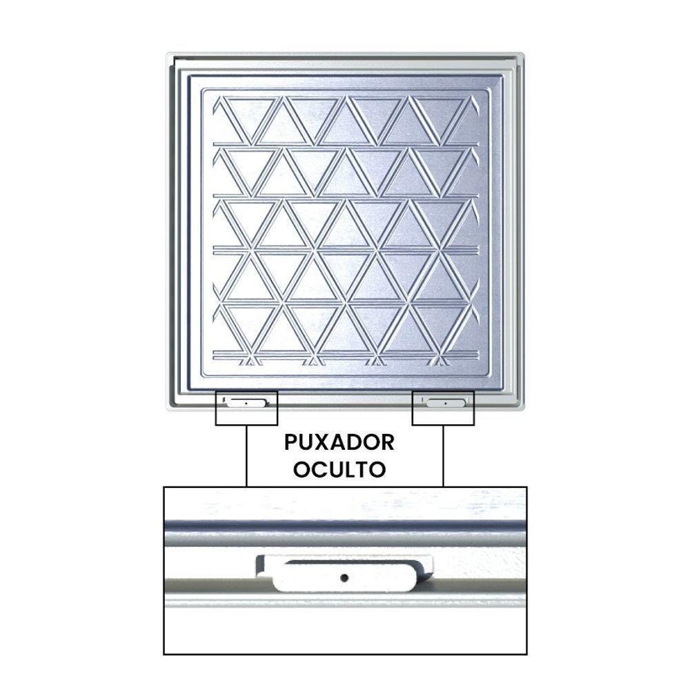 Tampa Piscina Casa Máquina 70x70 Articulada Rebaixada Branca - 10