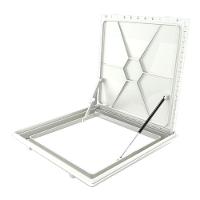 Tampa Piscina Casa Máquina 70x70 Articulada Rebaixada Branca - 7