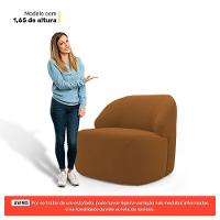 Poltrona Decorativa Living Kaya Orgânica Veludo Terracota - Abmaza - 5