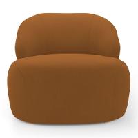 Poltrona Decorativa Living Kaya Orgânica Veludo Terracota - Abmaza - 7