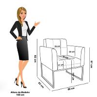 Kit 2 Poltronas Elisa Veludo Rosê Base Metálica Industrial Dourado D03 - D'rossi