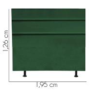 Cabeceira Estofada Cama Box King 195cm Argentina Suede Verde- Mabe Magazine - 3