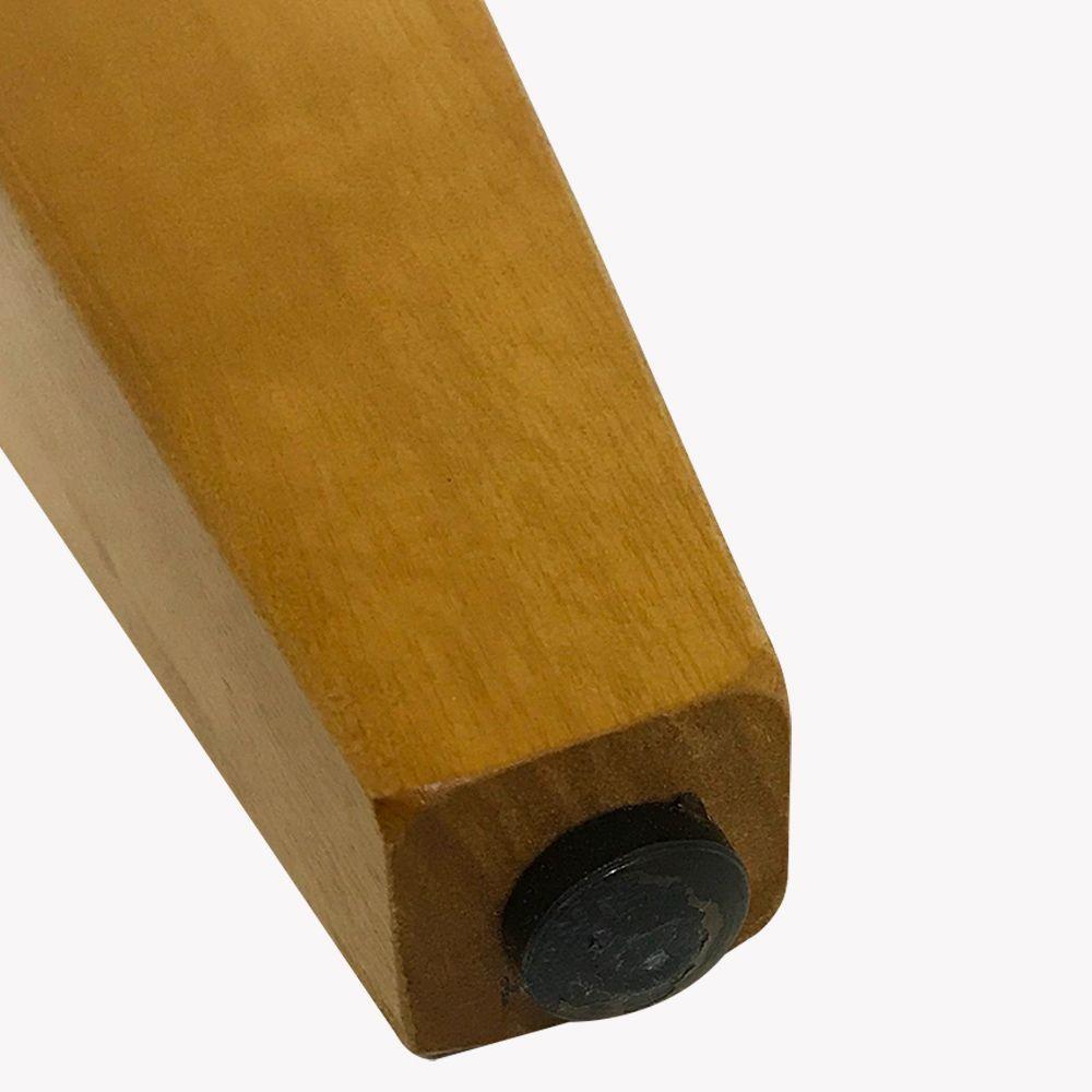 1 Pé Chanfrado Castanho 20cm Com Rosca Metal Para Móveis D10 - D'rossi - 3