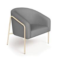 Poltrona Sala Industrial Alta Champanhe Stella Linho D03 - D'rossi Cor Grafite - 2