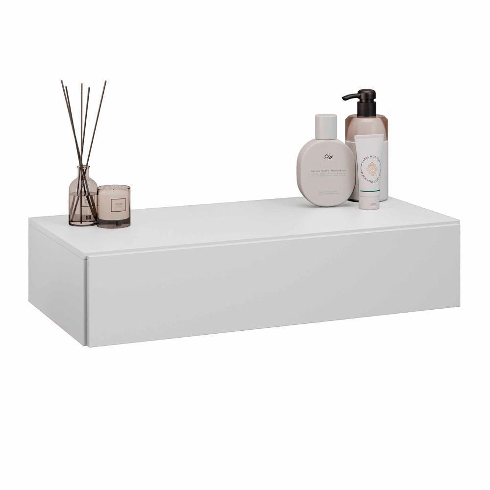 Penteadeira Suspensa 60cm 1 Gaveta Carina Z34 Branco - Mpozenato - 1