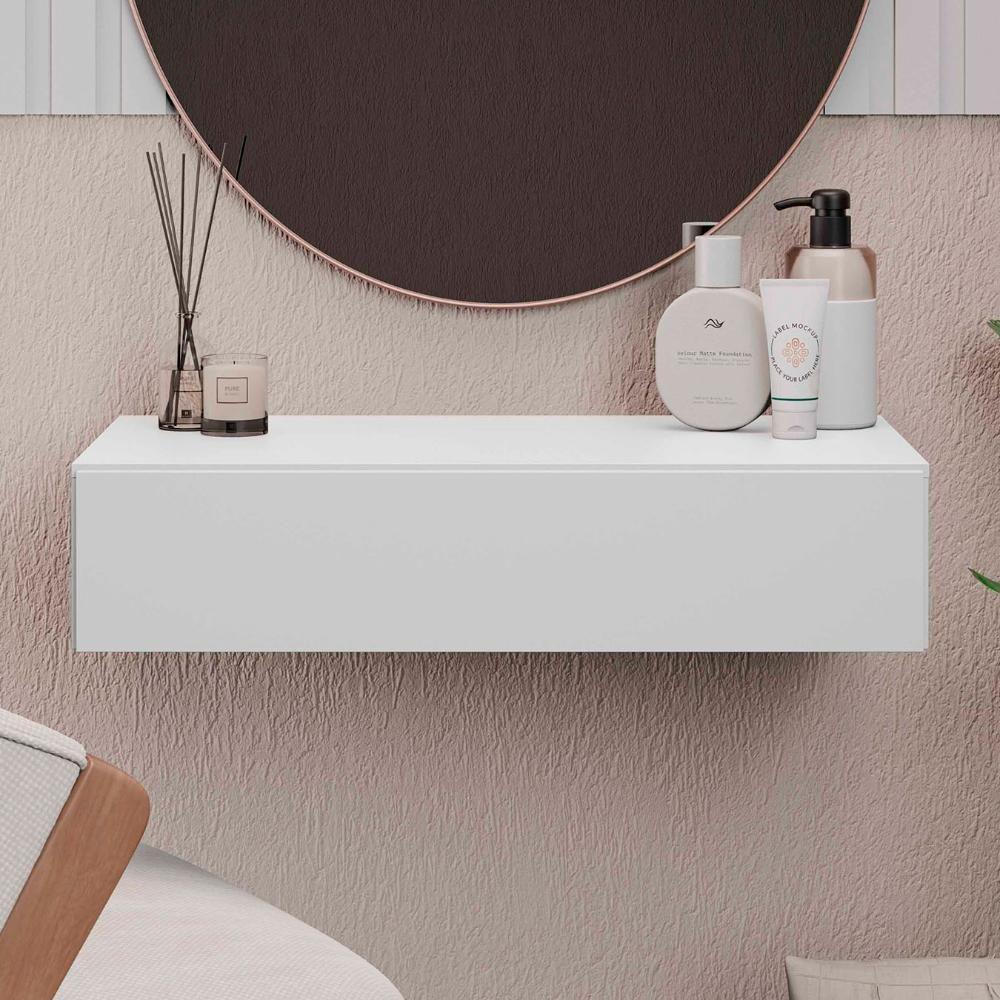 Penteadeira Suspensa 60cm 1 Gaveta Carina Z34 Branco - Mpozenato - 7