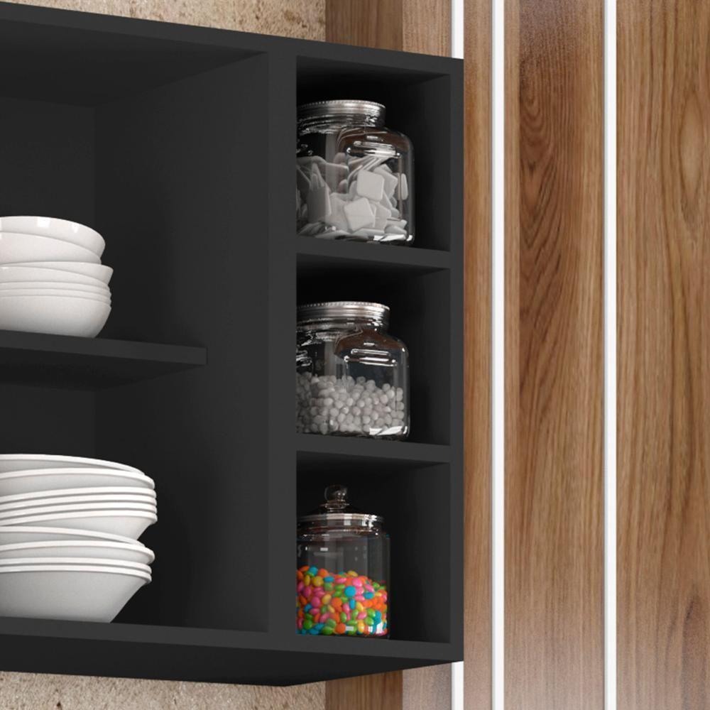 Nicho Aéreo Adega Vertical 20cm Pérola Z34 Preto - Mpozenato - 2