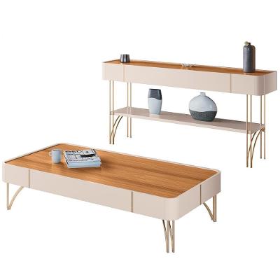 Aparador Para Sala Gianni E Mesa De Centro Alane H01 Off White/cinamomo - Mpozenato