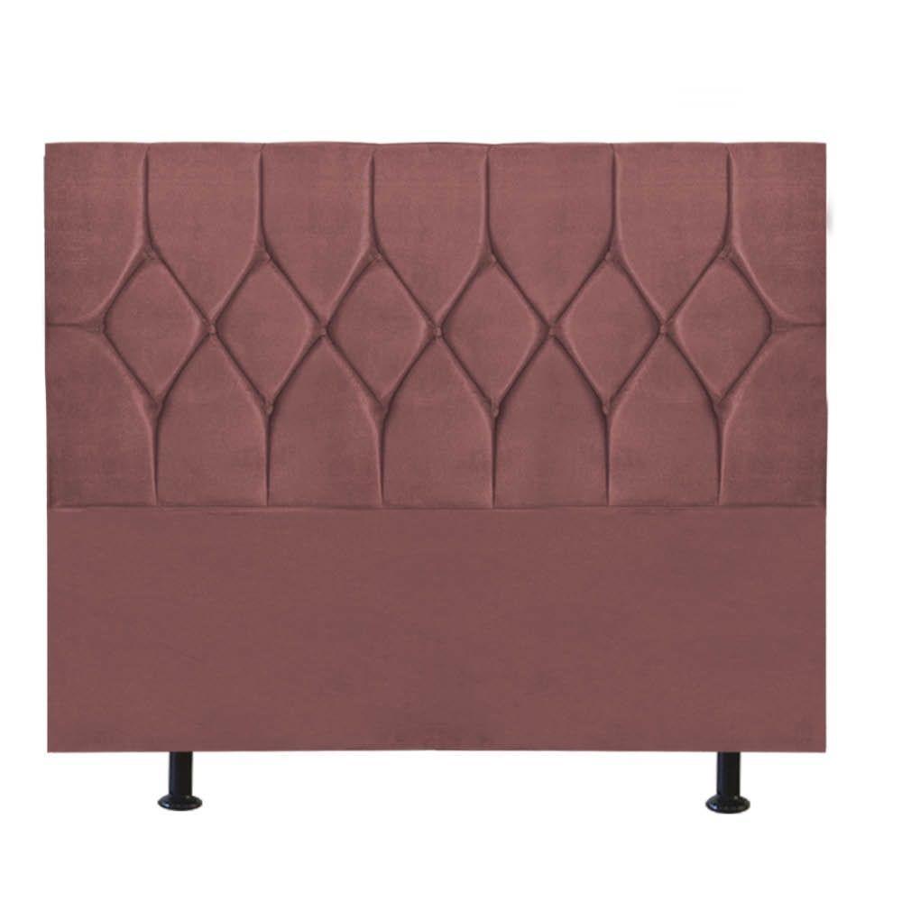 Cabeceira Estofada Cama Box Queen 160cm Istambul Suede Rose- Mabe Magazine - 2