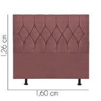 Cabeceira Estofada Cama Box Queen 160cm Istambul Suede Rose- Mabe Magazine - 3
