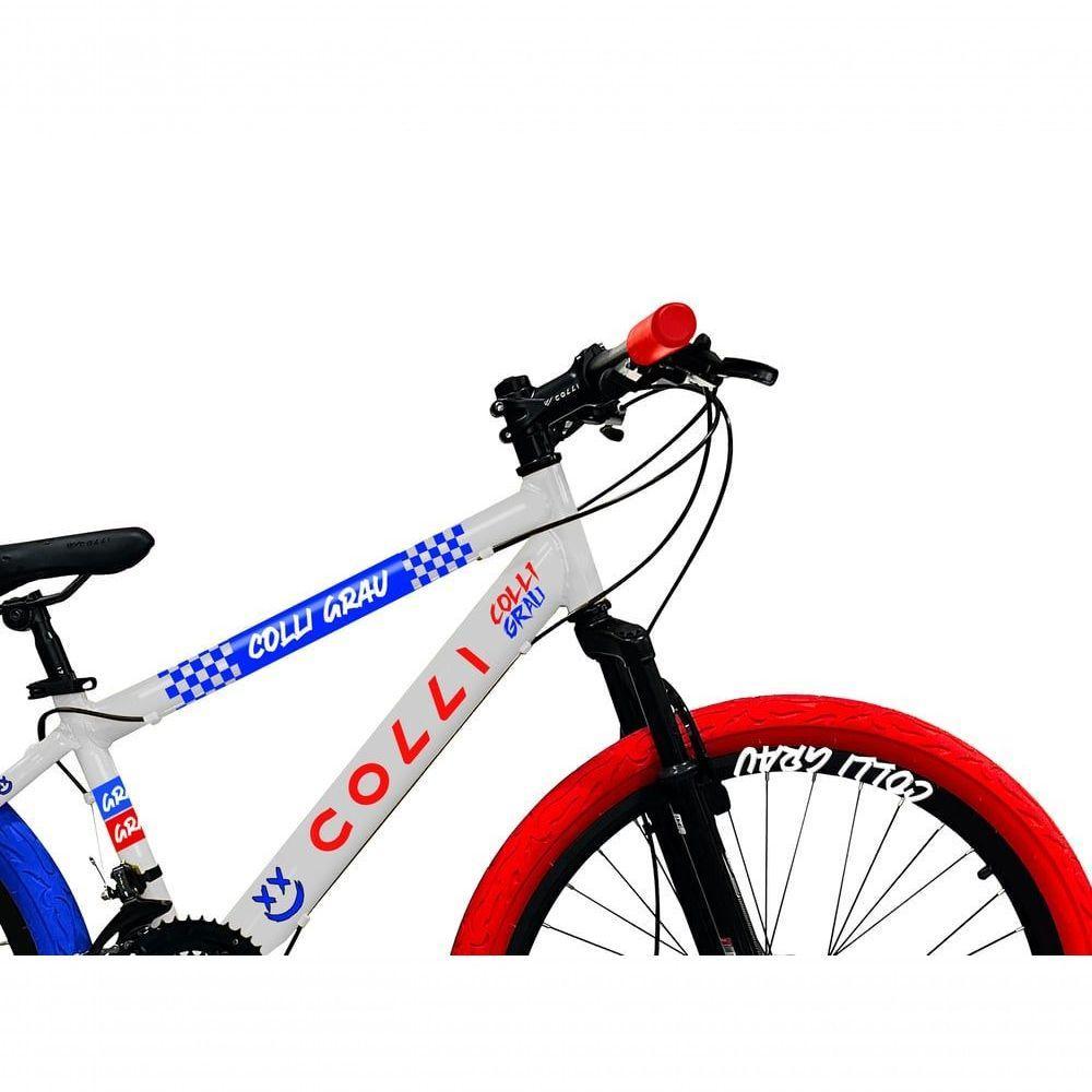 Bicicleta Grau Aro 26 21 Marchas Colli Branco/azul/vermelho - 2