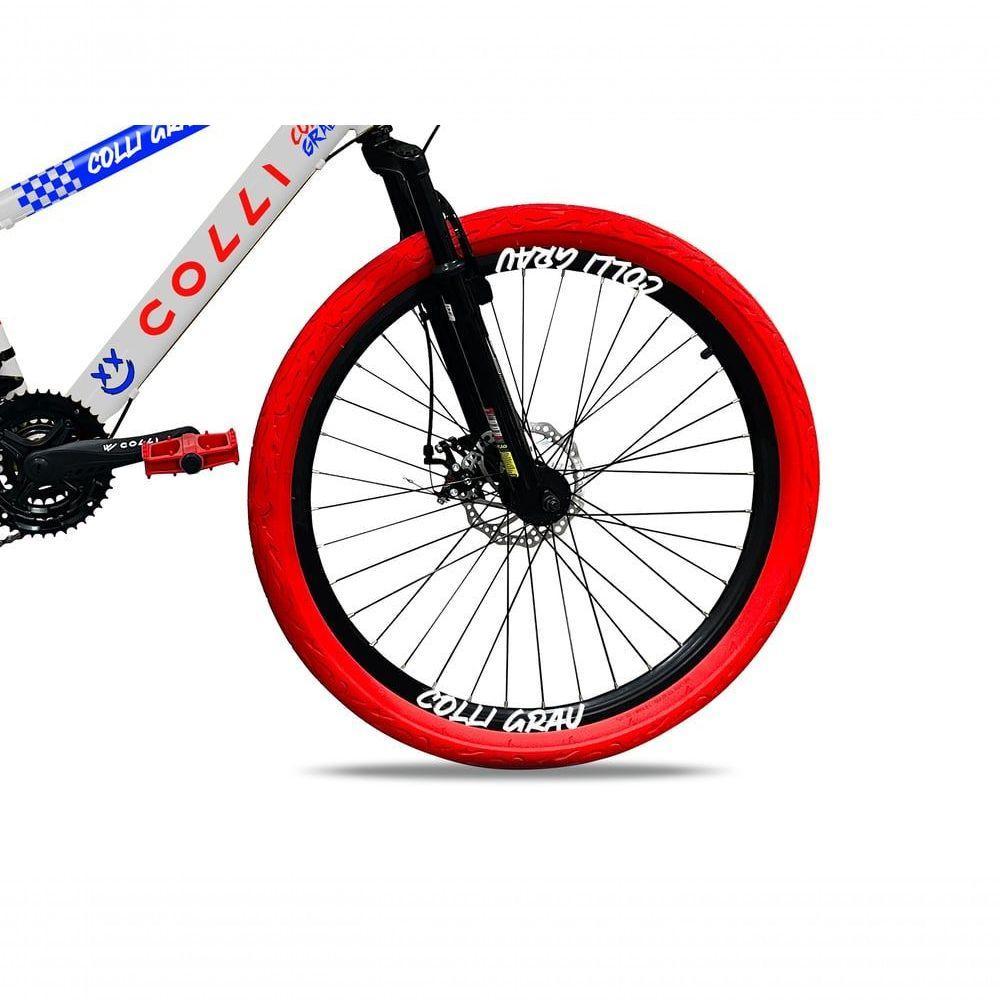 Bicicleta Grau Aro 26 21 Marchas Colli Branco/azul/vermelho - 4