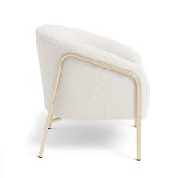 Poltrona Sala Industrial Alta Champanhe Kit 2 Stella Bouclê D03 - D'rossi Cor Cinza - 6