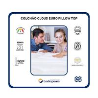 Cama Box Baú Queen Sintético + Colchão Cloud Pillow Top Molas Ensacadas Luckspuma 158x198x74 Cor:bege - 3