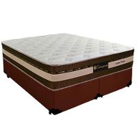 Cama Box Baú Queen Sintético + Colchão Esplendor Molas Ensacadas Luckspuma 158x198x75 Cor:marrom - 6