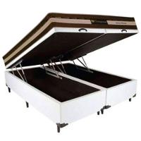 Cama Box Baú Queen Sintético + Colchão Esplendor Molas Ensacadas Luckspuma 158x198x75 Cor:branco - 5
