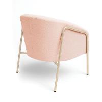 Poltrona Sala Industrial Alta Champanhe Kit 2 Stella Bouclê D03 - D'rossi Cor Rose - 7