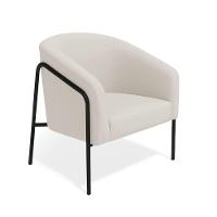 Poltrona Sala Industrial Alta Preto Stella Veludo Cinza D03 - D'rossi - 2