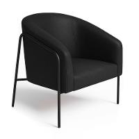 Poltrona Sala Industrial Alta Preto Stella Sintético Pu Preto D03 - D'rossi - 2