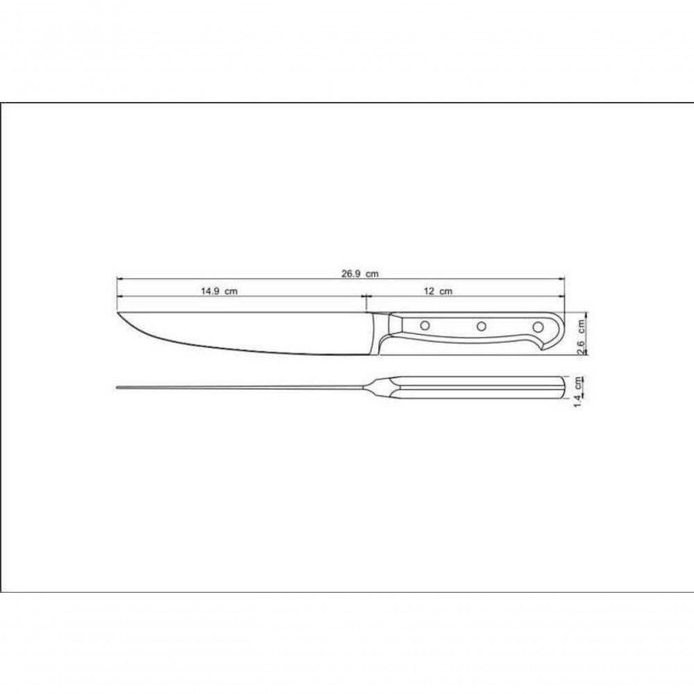 Faca Para Cozinha Tramontina Century Com Lâmina Em Aço Inox E Cabo Em Policarbonato E Fibra De Vidro 6" - 3