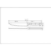 Faca Para Cozinha Tramontina Century Com Lâmina Em Aço Inox E Cabo Em Policarbonato E Fibra De Vidro 6" - 3