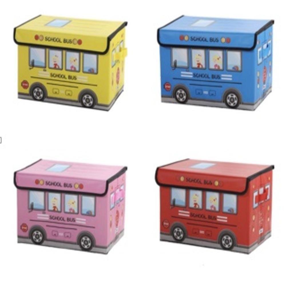 Baú Caixa Organizadora De Brinquedos Infantil Puff Roupa Sapato Porta Treco Multiuso Menino Menina Amarelo - 2