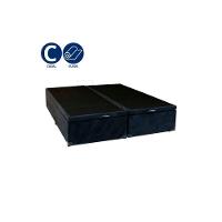 Cama Box Baú Casal Bipartido Whc Suede Preto 138x188x42 - 2