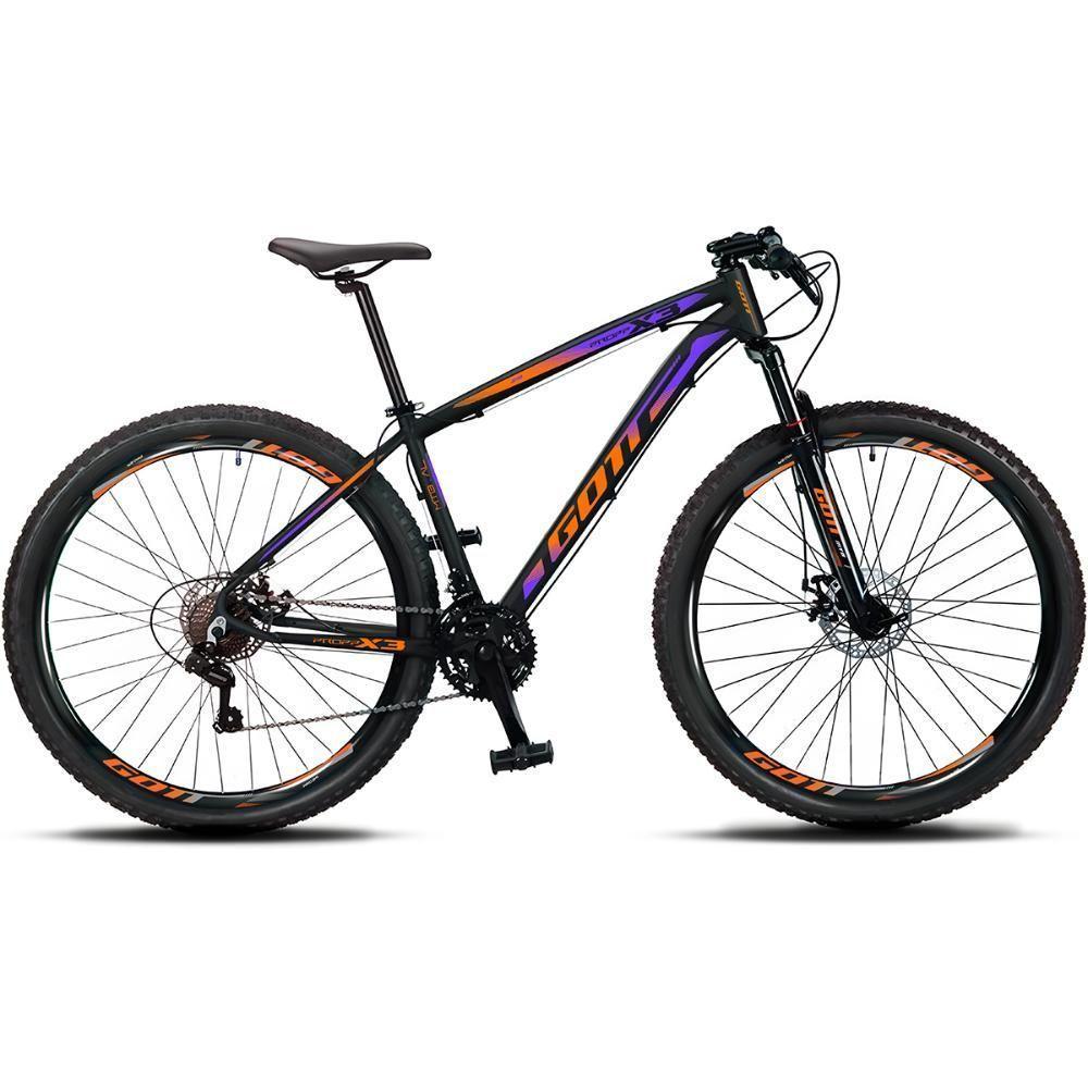 Bicicleta Aro 29 Alumínio Gott 21v Freio A Disco Propp X3 - Laranja/lilás - 19 Laranja/lilás - 2