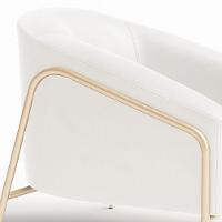 Poltrona Sala Industrial Alta Champanhe Stella Sintético Pu Branco D03 - D'rossi - 7