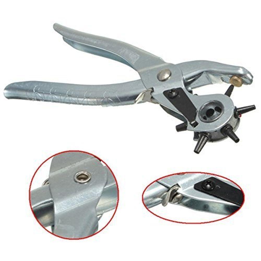 Kit Alicate Vazador Aplicador Ilhós 2 Em 1 100 Ilhós Furador - 3