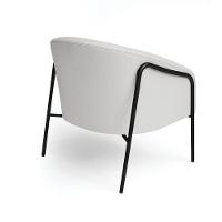 Poltrona Sala Industrial Alta Preto Stella Corino Cinza D03 - D'rossi - 6