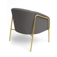 Poltrona Sala Industrial Alta Dourado Stella Bouclê D03 - D'rossi Cor Grafite - 6