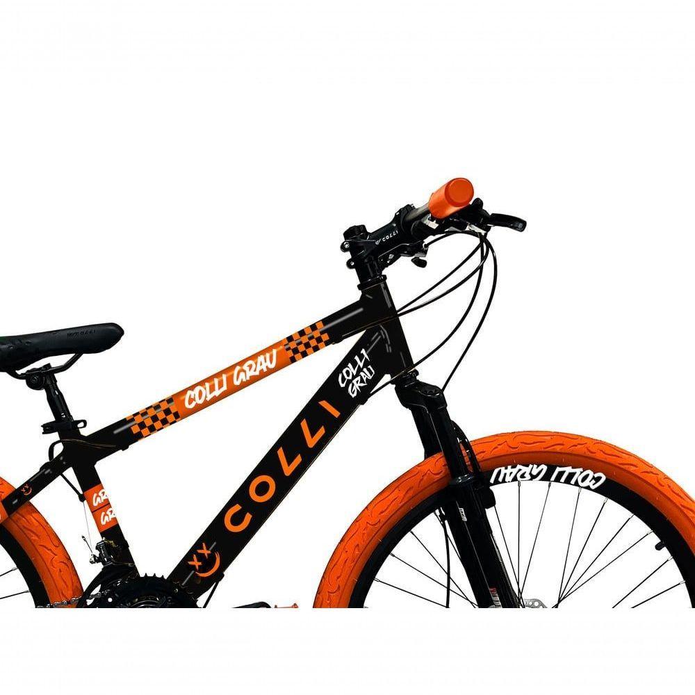 Bicicleta Grau Aro 26 21 Marchas Colli Preto Fosco/laranja - 2