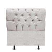 Cabeceira Estofada Cama Box Solteiro 100cm París Corino Cinza Claro- Mabe Magazine - 1