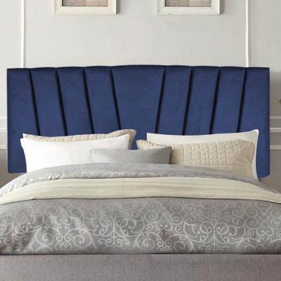 Painel Cabeceira Estofada Bélgica 160cm Cama Box Queen Veludo Azul- Mabe Magazine