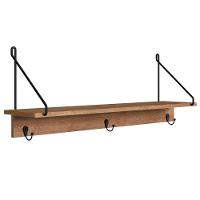 Kit Prateleira Decorativa E Sapateira Banco Para Hall De Entrada Tube Vermont/preto - Artesano - 9