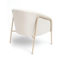 Poltrona Sala Industrial Alta Champanhe Stella Bouclê D03 - D'rossi Cor Cinza - 6