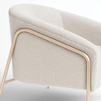 Poltrona Sala Industrial Alta Champanhe Stella Bouclê D03 - D'rossi Cor Cinza - 7