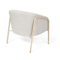 Poltrona Sala Industrial Alta Champanhe Stella Linho D03 - D'rossi Cor Cinza - 6