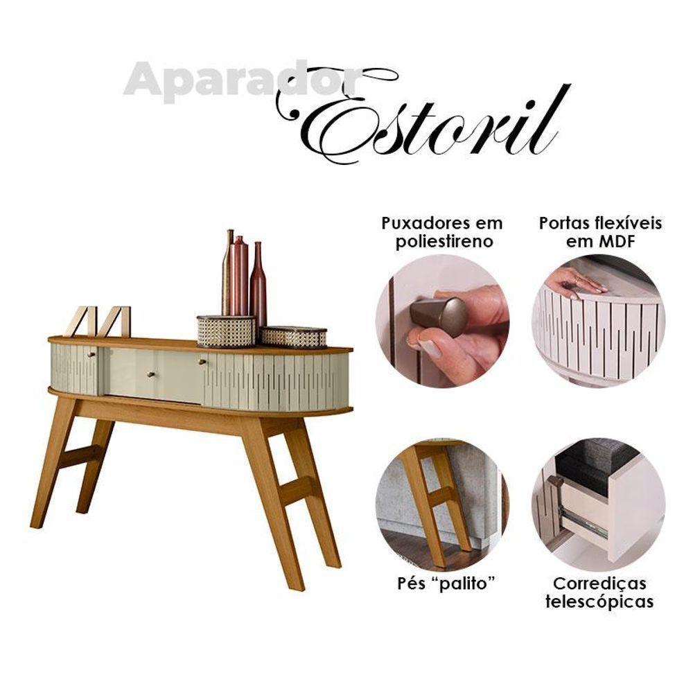 Aparador Ambiente Estoril Cumaru Opala - Madetec - 3