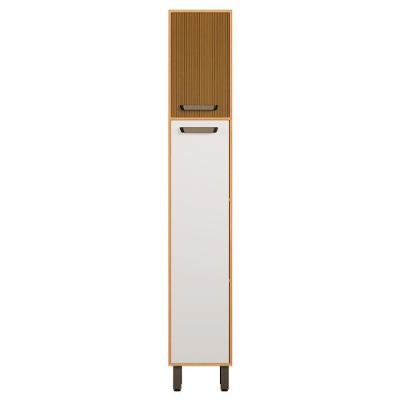 Paneleiro De Cozinha 40cm Emily Freijó Ripado Off White Acetinado Z44 - Mpozenato