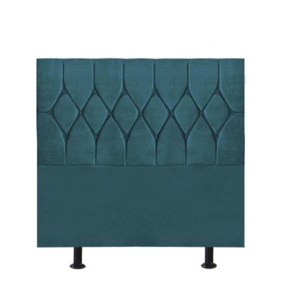 Cabeceira Estofada Cama Box Solteiro 100cm Istambul Corino Azul Turquesa- Mabe Magazine