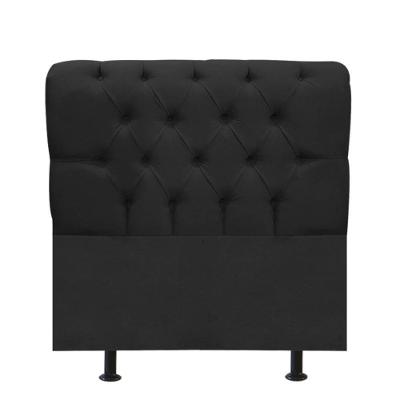 Cabeceira Estofada Cama Box Solteiro 90cm París Suede Preto- Mabe Magazine