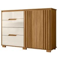 Guarda Roupa Solteiro Miami E Cômoda Texas Freijó Off White - Moval - 5