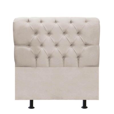 Cabeceira Estofada Cama Box Solteiro 100cm París Veludo Bege- Mabe Magazine