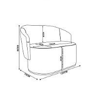 Sofá Namoradeira E Poltrona Orgânica Para Sala Malu Bouclê M11 - D'rossi Rose - 5