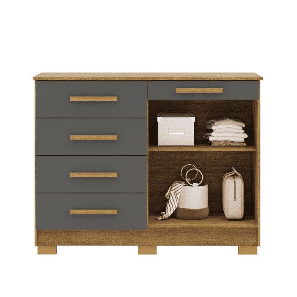 Cômoda Sapateira Armario Multiuso Sirius Nature/alasca - Mabe Magazine - 3