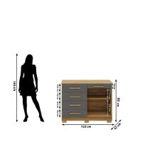 Cômoda Sapateira Armario Multiuso Sirius Nature/alasca - Mabe Magazine - 6